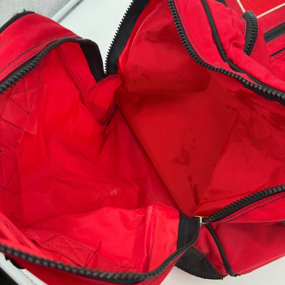 Vintage Marlboro‎ Adventure Team Red Rolling Duffel Bag Large Travel 30 Inch